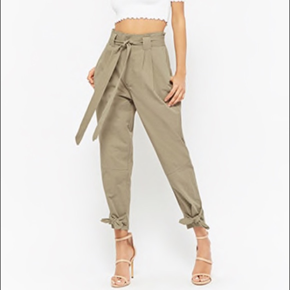 Belted Paperbag Pants
